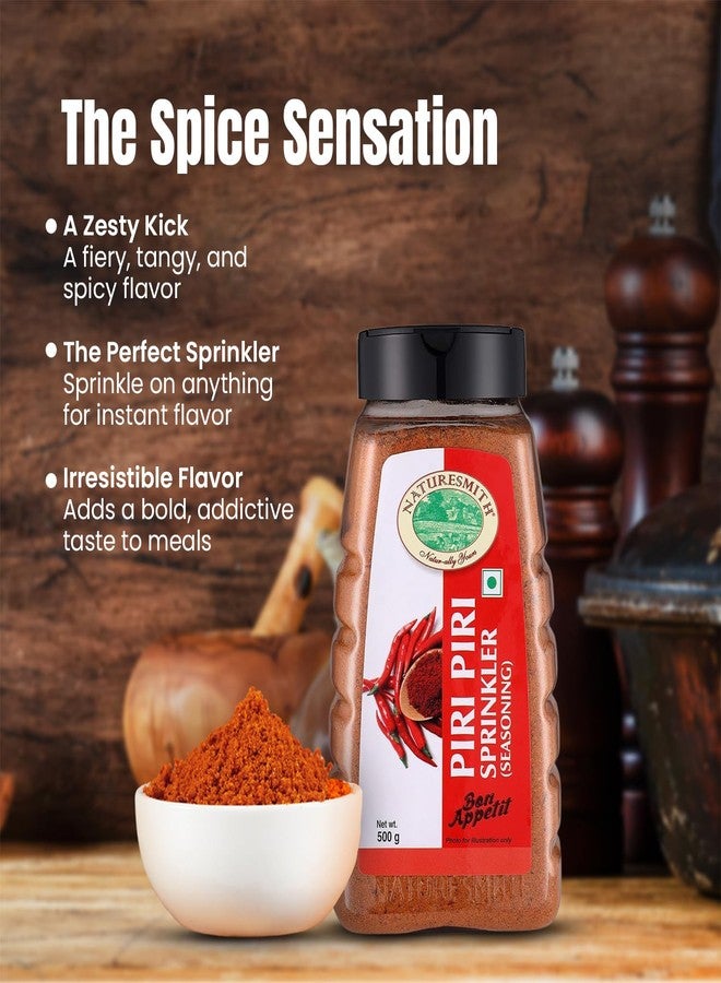 nature smith Naturesmith Piri Piri Masala (Peri Peri Powder) Sprinkler - 500g | Tangy & Spicy Seasoning Powder | Perfect for Snacks, Fries, and Grilled Dishes - Image 4