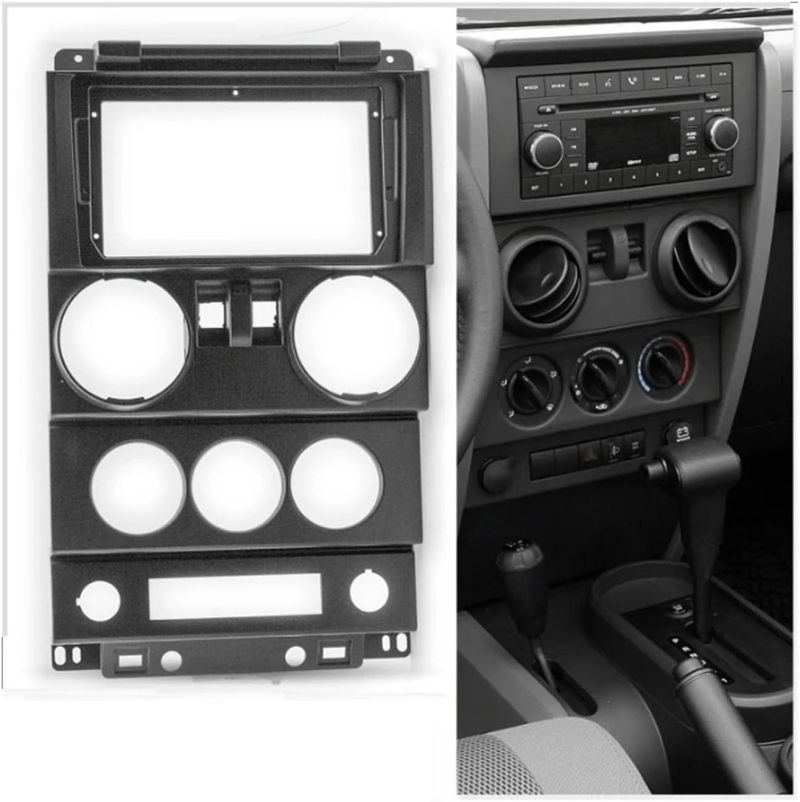 Jeep Wrangler Dashboard: 4 Doors Black ABS Plastic - Waterproof Easy Installation Decorative Panel Cover for Car Interior Upgrade - Image 2