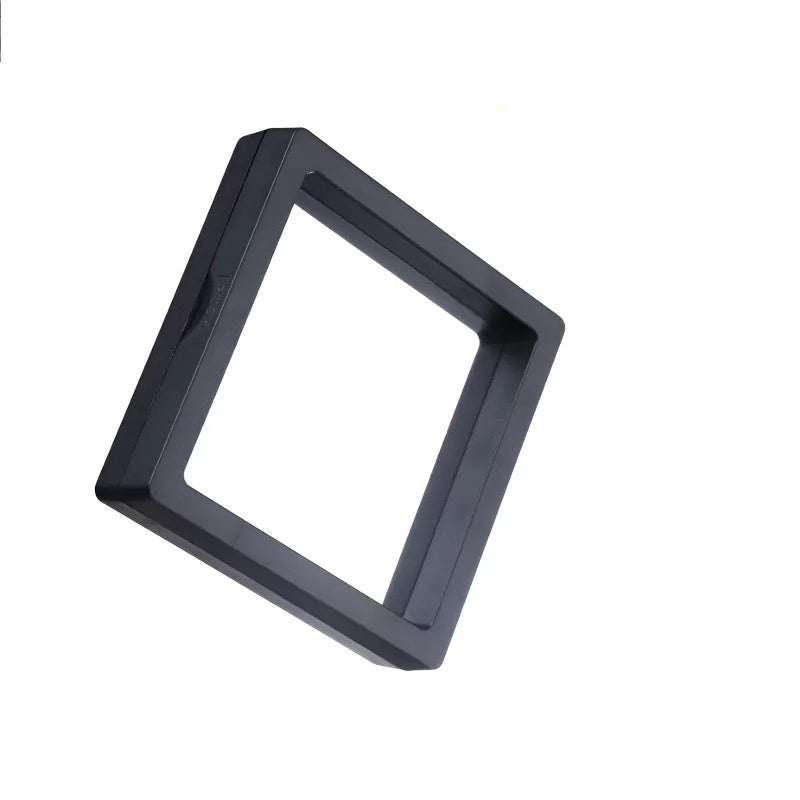 Frame - An innovative 3D floating box 9x9x2 cm designed to display coins, award medals, gemstone jewelry and small decorative accessories. Color is random (1pc without base) - Image 1