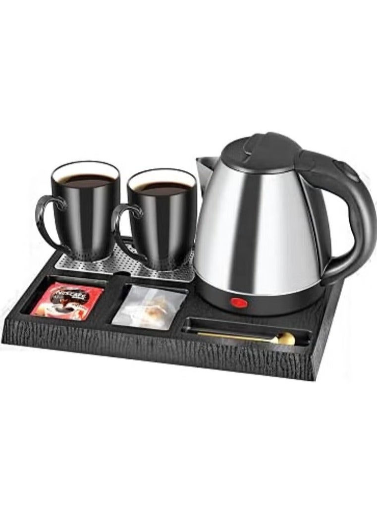 Luxury Hotel Kettle Set 1350W 1200ml with 2 Cups NH-37926