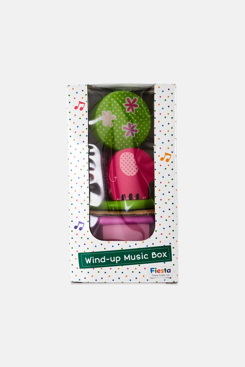 FIESTA Pink Elephants Wind Up Music Box - Image 1