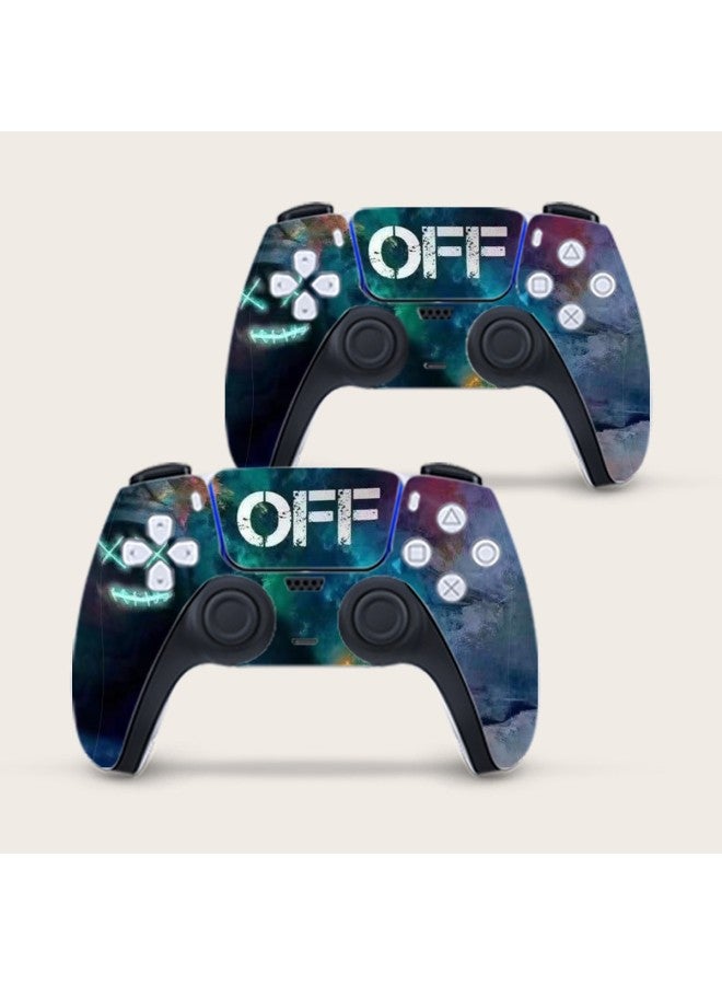 Loquat Applicable To PS5 Game Console Handle Stickers PS5 Optical Drive Version Handle Scratch-proof Protective Film Digital Version HD Color Film-Color:027 - Image 1