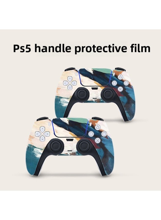 Loquat Applicable To PS5 Game Console Handle Stickers PS5 Optical Drive Version Handle Scratch-proof Protective Film Digital Version HD Color Film-Color:027 - Image 2