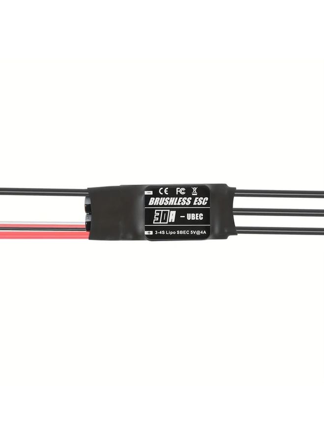 30A ESC بدون فرشاة، وحدة تحكم سرعة كهربائية 2-6S مع مبرمج لطائرات التحكم عن بعد - Image 5