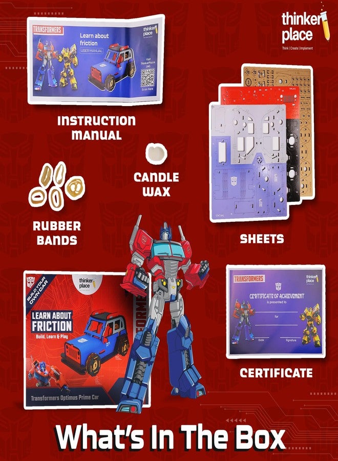 ThinkerPlace Transformers Optimus Prime DIY Car Kit | Educational BlocksToy for Kids 8+ | Build, Learn & Play | Perfect Birthday & Return Gifts | STEM Toy | Pull-Back Mechanism, Set Of 1 - Image 3