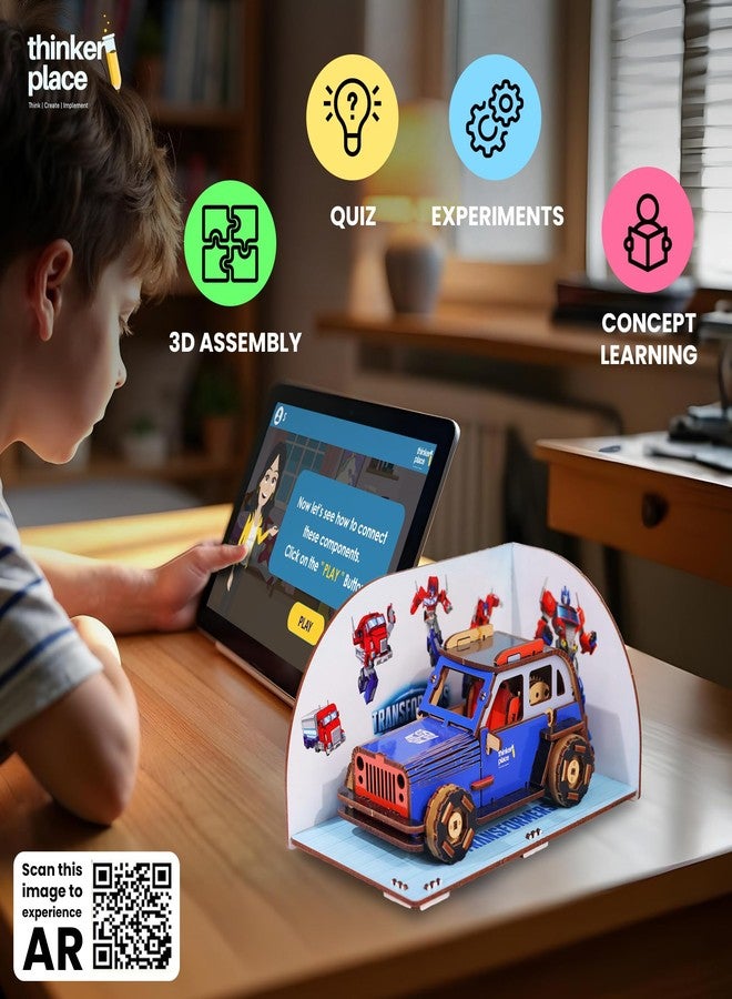 ThinkerPlace Transformers Optimus Prime DIY Car Kit | Educational BlocksToy for Kids 8+ | Build, Learn & Play | Perfect Birthday & Return Gifts | STEM Toy | Pull-Back Mechanism, Set Of 1 - Image 5