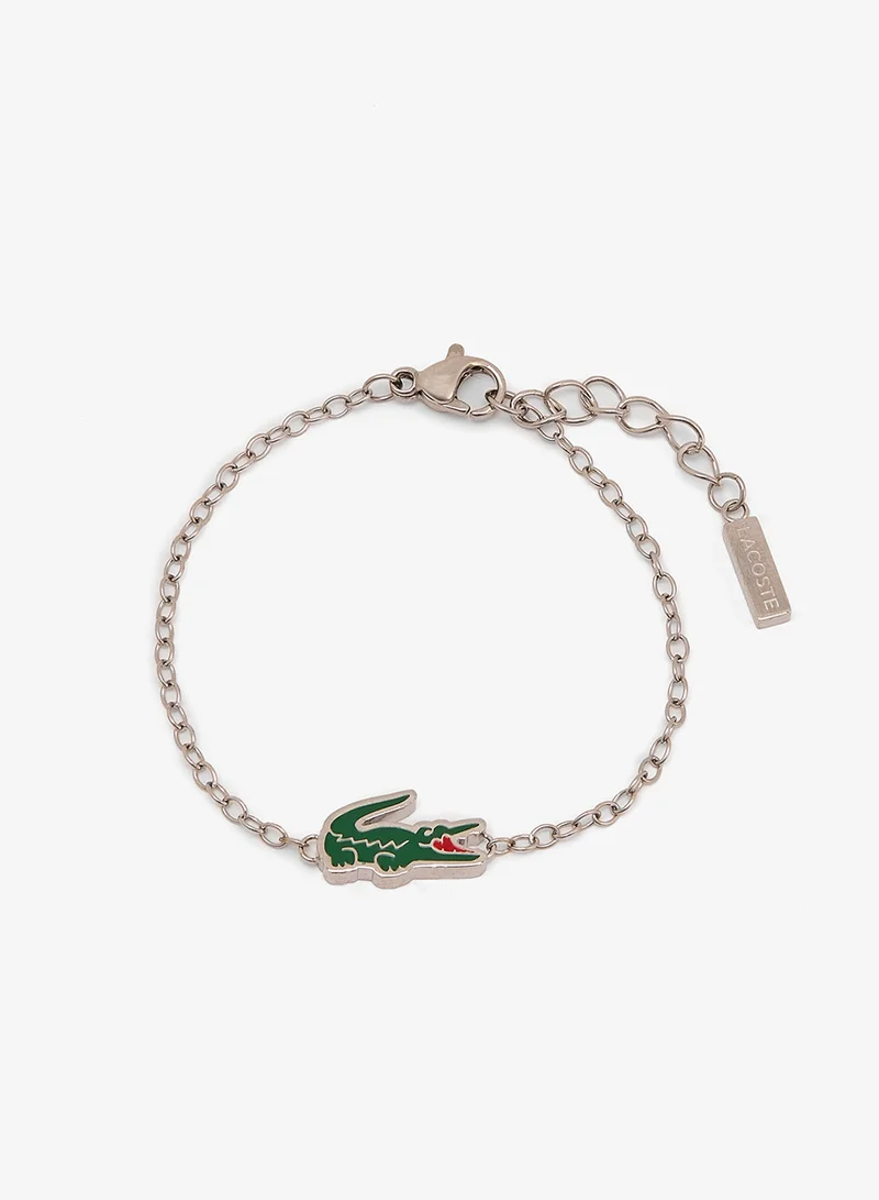 لاكوست سوار قلادة تمساح لطيف من الفولاذ المقاوم للصدأ