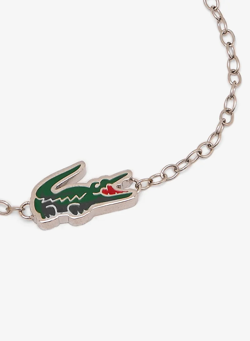 لاكوست سوار قلادة تمساح لطيف من الفولاذ المقاوم للصدأ