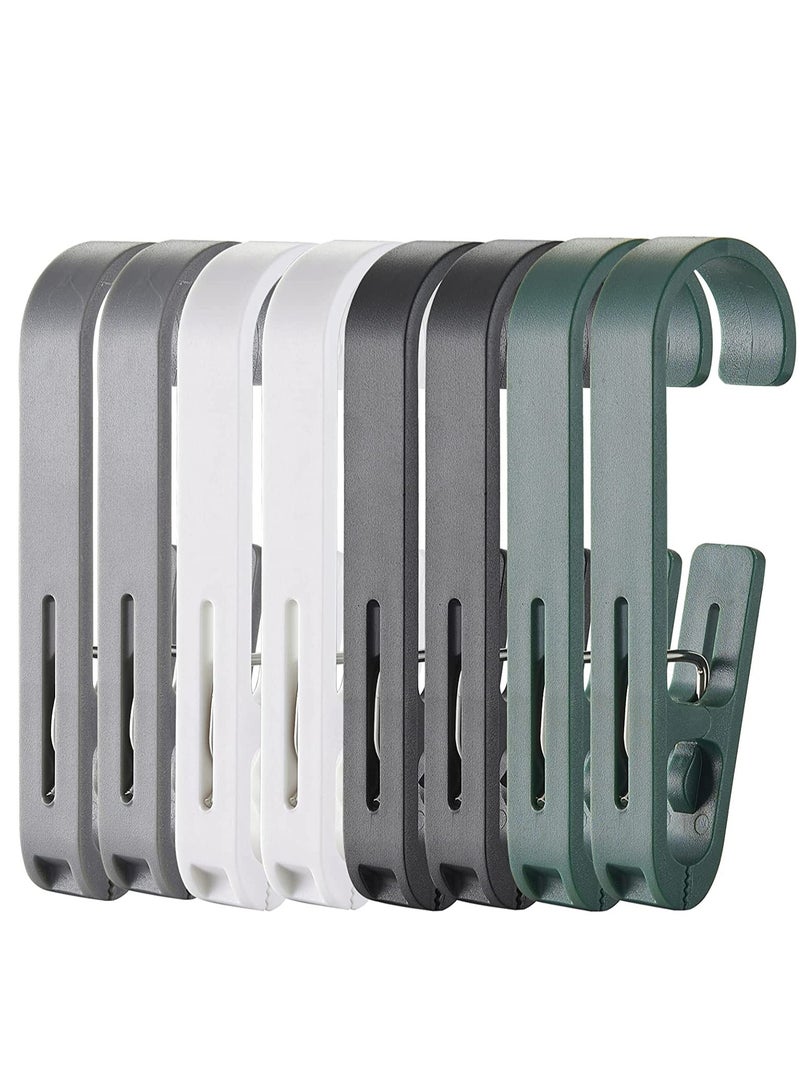 SYOSI 8pcs Large Laundry Hook Clothes Pins Sock Clip Plastic Drying Line Pegs for Home Kitchen Outdoor Trip  - Image 1