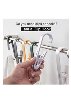 SYOSI 8pcs Large Laundry Hook Clothes Pins Sock Clip Plastic Drying Line Pegs for Home Kitchen Outdoor Trip  - Image 2