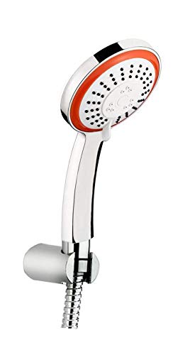 KI KI Adjustable ABS Hand Shower Set with 15 Meter Flexible Stainless Steel Tube and Wall Hook Chrome Finish Bathroom Shower Set 