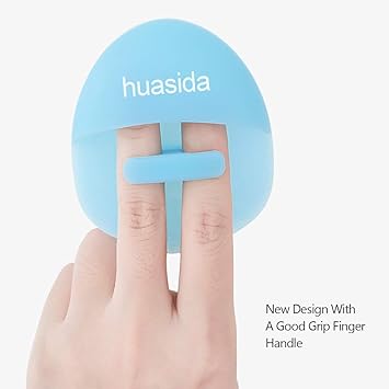 huasida Facial Cleansing Brush Soft Silicone Facial Washer for Pore Cleansing Exfoliating Massage 2 PiecesPinkBlue - Image 5