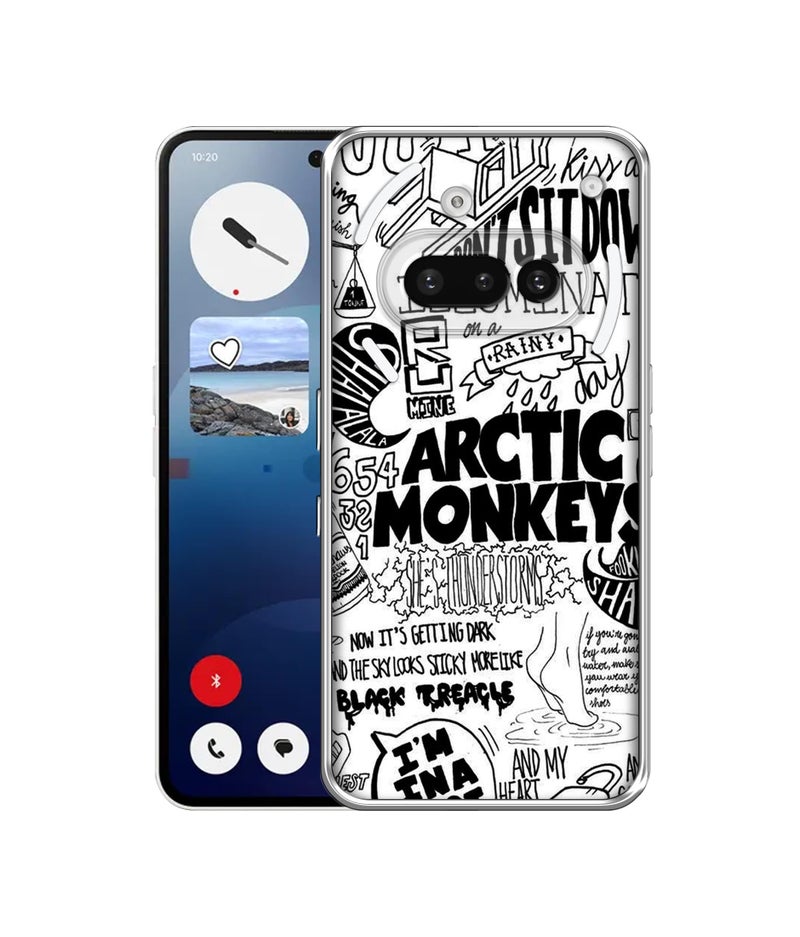 Casotec Arctic Monkeys Pattern Design Printed Silicon Soft TPU Back Case Cover for Nothing Phone (3a) 5G - Image 1