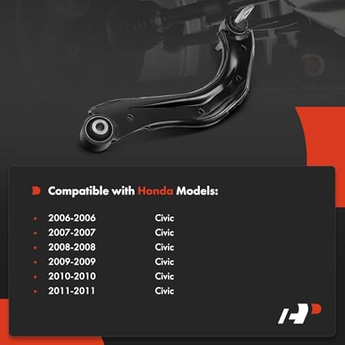 rayihni Rear Left Upper Control Arm With Bushing Compatible With Honda Civic 2006 2007 2008 2009 2010 2011 - Image 3