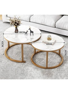 NKX 2 Round Coffee Table With Metal Frame  - Image 2