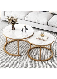 NKX 2 Round Coffee Table With Metal Frame  - Image 1