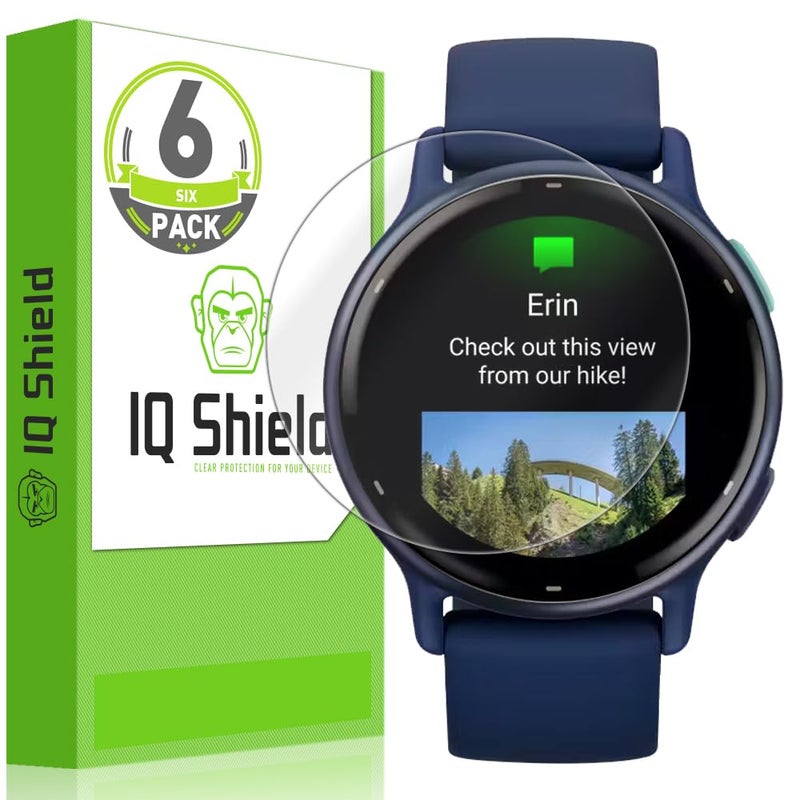 IQShield Screen Protector Compatible with Garmin Vivoactive 5 (6-Pack) Anti-Bubble Clear Film - Image 1