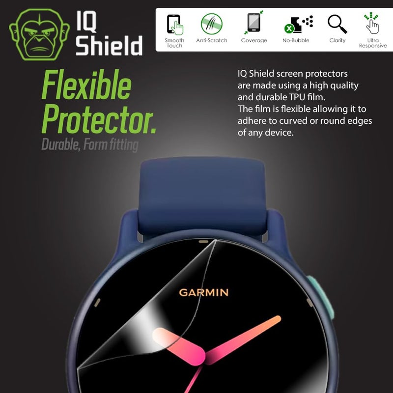 IQShield Screen Protector Compatible with Garmin Vivoactive 5 (6-Pack) Anti-Bubble Clear Film - Image 3