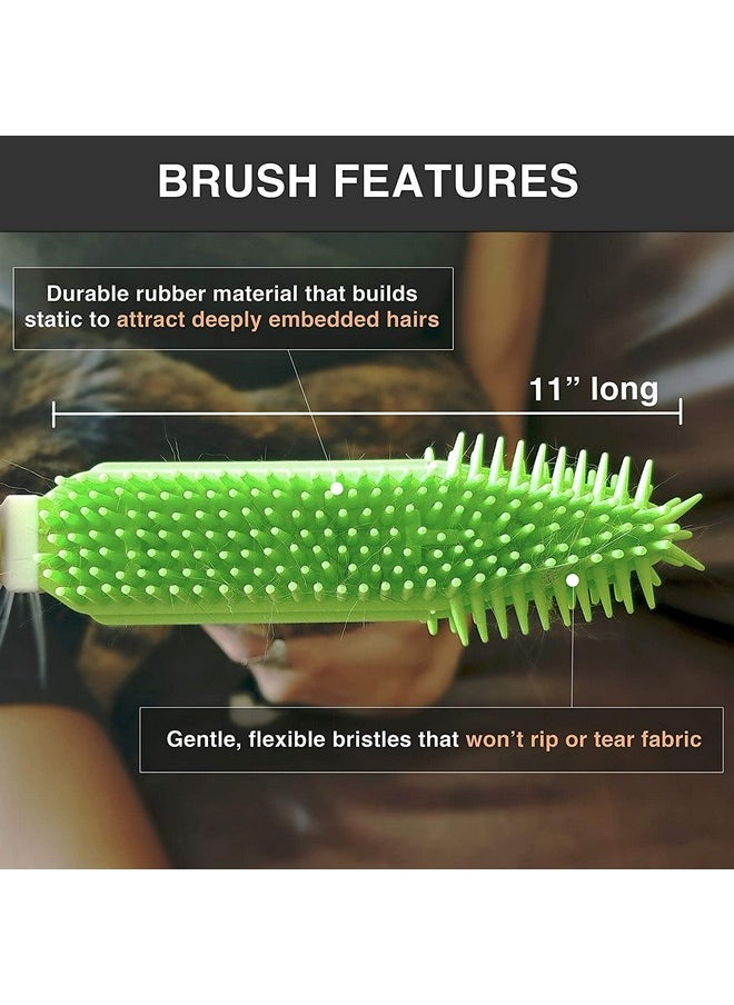 PET Pet Hair Fur Lint Cleaner Removal Dual Purpose Silicon Brush Comb For Dog,Cat And Small Pets (Red)  - Image 2