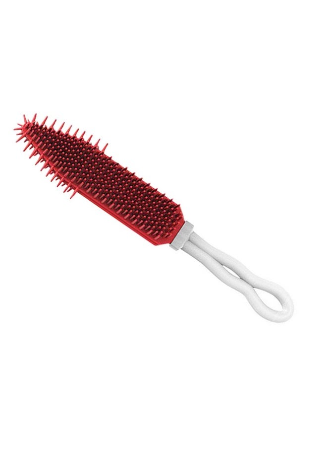 PET Pet Hair Fur Lint Cleaner Removal Dual Purpose Silicon Brush Comb For Dog,Cat And Small Pets (Red)  - Image 1