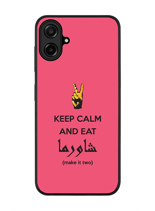 Stylizedd For Samsung Galaxy A07 4G Case,Slim fit Camera Protection, Shockproof Thin Phone cover  - Keep Calm And Eat Shawarma (Pink)