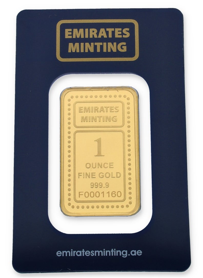 EMIRATES MINTING - Emirates Minting 1 Ounce Gold Bar 999.9 Purity - Image 1