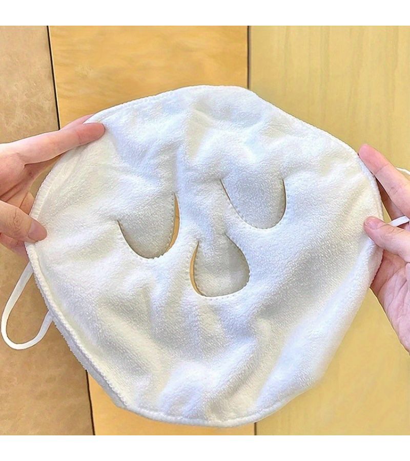 2pcs Single Hole And Three Hole Soft Facial Wrap Towels For Hot Cold Compress Cleansing Eye Jaw Care Spa Home Travel Skincare - Image 5
