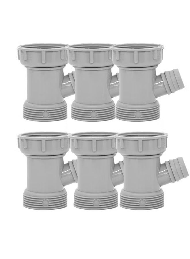 general 6PCS Water Pipe Accessories: Overflow Three-Way Washbasin Water Four-Way Overflow Water Pipe Accessories for Kitchen Single Sink Sink Row - Image 1