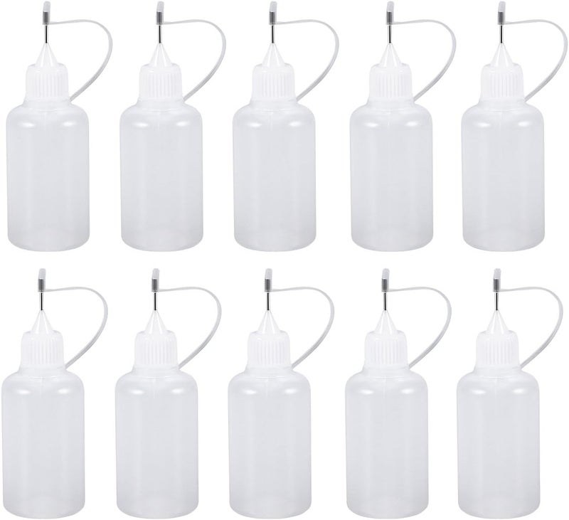 klarako 30ml Needle Tip Glue Bottle Applicator DIY Quilling Tool Precision Bottle 10Pcs - Image 1