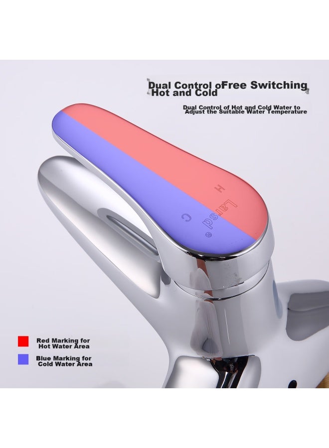 Larsd Double-hole Basin Faucet, Copper Body, Hot And Cold Face Basin, Washbasin, Bathroom Sink Faucet Ld - Image 3