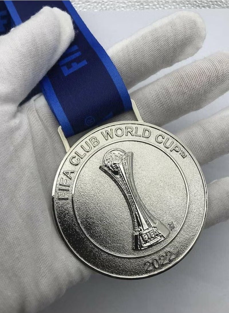 Club World Cup 2022 Silver Medal Award For Alhilal and Football Fans Can Be Used For Sport Parties Or Good Memories - Image 1