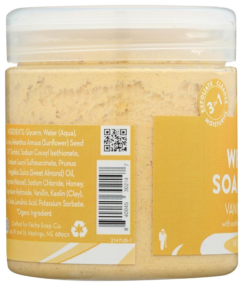 Pacha Soap Co PACHA SOAP Vanilla Almond Whipped Soap Scrub 8 OZ - Image 5