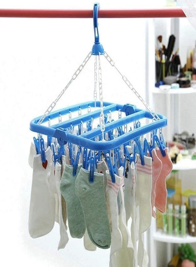 Drumstone Clip Hanger Plastic Clothes Pegs, Baby Clothes Hanger Stand, Set of 1 Multicolor - Image 2