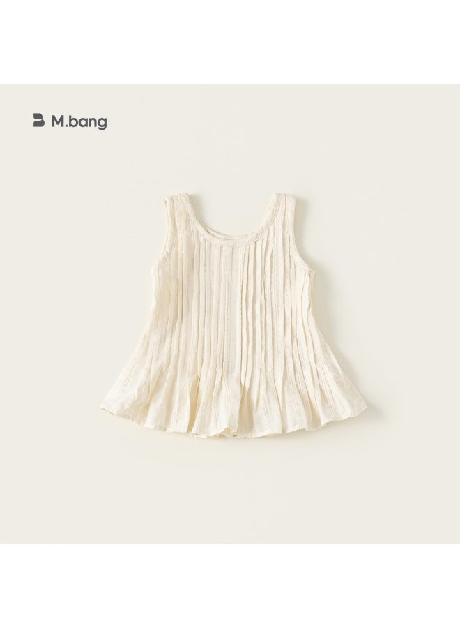 Bangxuan Children's Clothing Girls' Top Textured Loose Children's Vest Summer Solid Color Fashionable Toddler Clothes