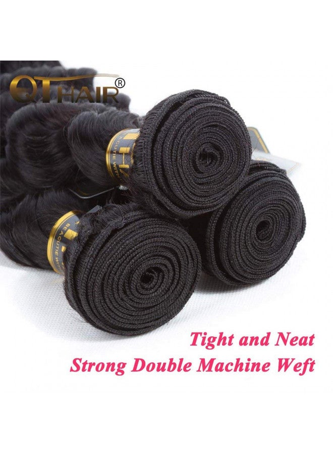 QTHAIR QTHAIR 14A Peruvian Virgin Hair Loose Wave 18 inch 100g 100% Unprocessed Loose Deep Wave Peruvian Human Hair Weave 1Bundle 100g Natural Color  - Image 2