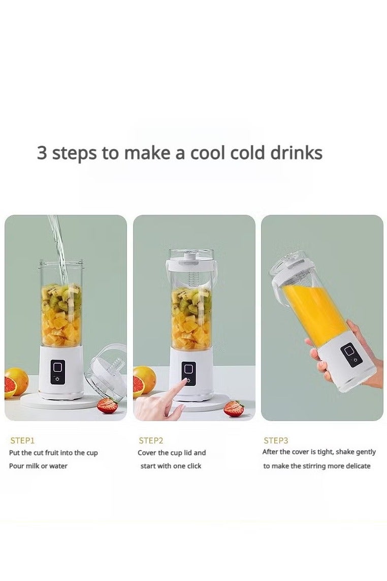 HUMJO On-the-Go Smoothie Blender Cup , One-Touch Portable & Leak-Proof Blender for Juice and Shakes, USB Rechargeable, 12 Blades, With Replacement Bottle Lid and Carry Strap - Image 5