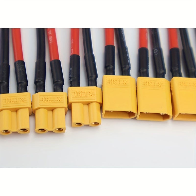 3 أزواج من موصلات XT30 ذكر وأنثى مع كابلات سلك سيليكون 16AWG لطائرات FPV ومركبات RC وبطاريات الأجنحة الثابتة - Image 1