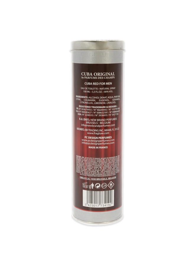 Cuba Red Eau de Toilette For Men - 100 ml - Image 5