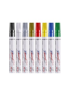 Paint Marker Pens - 8 Colors Oil Based Paint Markers Permanent Waterproof Quick Dry Medium Tip Assorted Color Paint Pen for Metal Wood Fabric