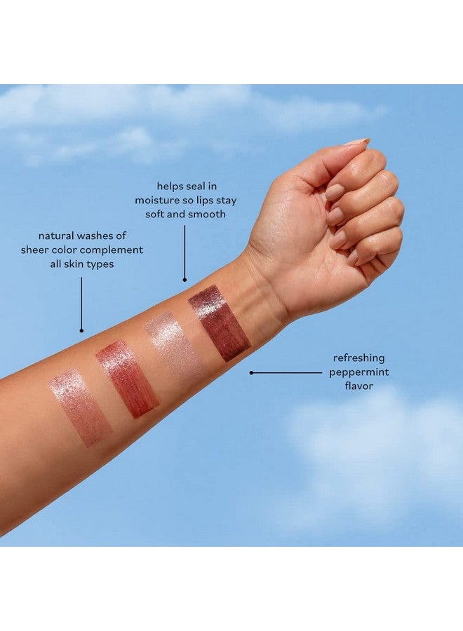 سكاي أورغانكس مرطب شفاه ملون من سكاي أورجانيكس مع شمع العسل ومزيج غني ومغذي من الزيوت النباتية، مرطب شفاه للحفاظ على الرطوبة وإضافة لمسة من اللون واللمعان، أربع نكهات متنوعة، عبوة من 4 قطع. - Image 2