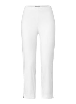 Tchibo Women Regular Fit Plain 7/8 Stretch Pants, White  - Image 2