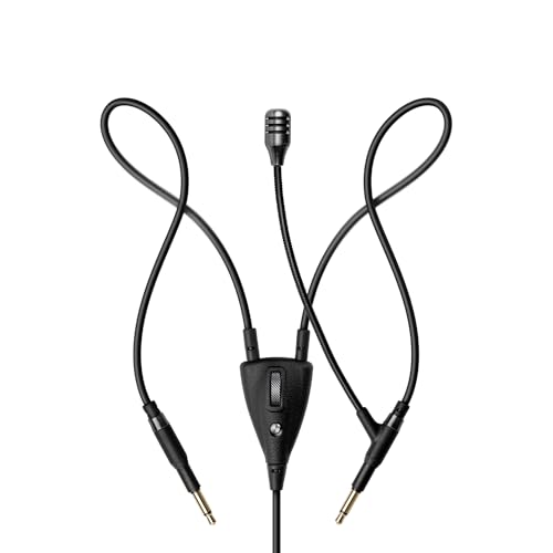 MEZE AUDIO Boom Mic Omnidirectional Clear Audio PlugandPlay Boom Microphone for Gaming and Remote Work 35mm Male to Dual TS Mono 35mm Male Connector Plug Cable Length 250m82ft - Image 1