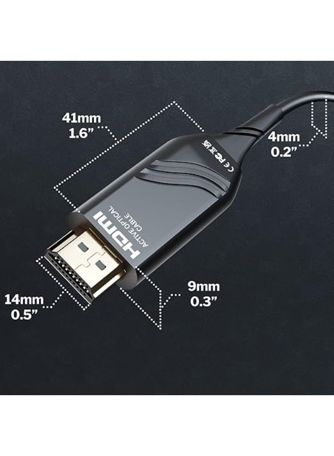 8K HDMI Fiber Optic Cable 50m – Ultra High-Speed, Zero Signal Loss, Supports 8K at 60Hz, Flexible Optical Fiber, Officially Certified  - Image 2