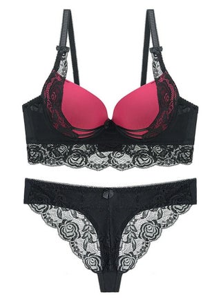 Comfy B C Cup Thin Cup Lace Bra Panty Set Red And Black Color Matching - pzsku/ZB58A2672BF826AF3C643Z/45/_/1665718397/6a7015e6-b949-4d35-9e71-b102f5fcf174