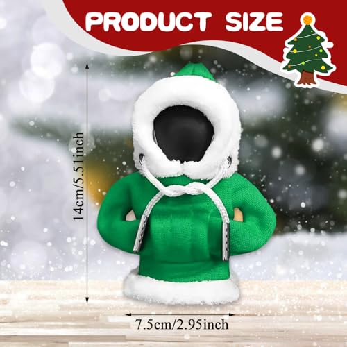 Kutyun Hoodie Car Gear Shift Cover, Christmas Car Decor Gear Shift Knob Cover for Manual/Automatic Shift Knob, Car Interior Accessories Universal Fit Hoodie Gear Shift Cover - Image 2