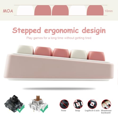 TYRIXKI PBT Keycaps 139 Keys MOA Profile Cute Keycaps Dye-Sublimation Pink Kawaii Anime Keycap Set Custom Keycap for Cherry Gateron MX Switches Mechanical Keyboards - Image 5