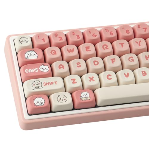 TYRIXKI PBT Keycaps 139 Keys MOA Profile Cute Keycaps Dye-Sublimation Pink Kawaii Anime Keycap Set Custom Keycap for Cherry Gateron MX Switches Mechanical Keyboards - Image 1