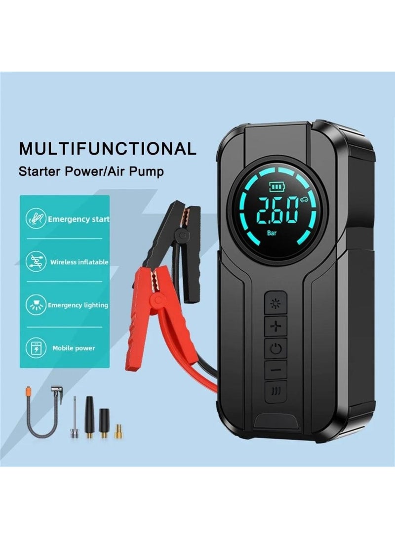 AGD Car Jump Starter 2500 mAh Car Jump Starter with built-in 150 PSI Air Compressor, Digital Display, LED Light, and Fast Charging, Perfect for Road Trips and Emergencies - Image 4