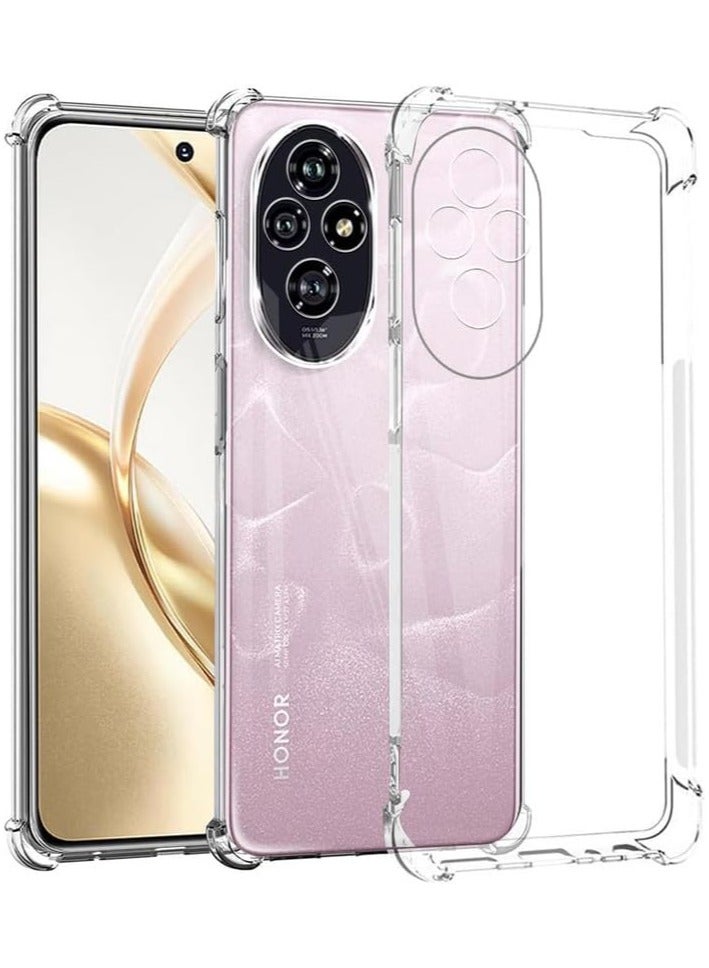 Case for Honor 200 Clear Cover Shockproof flexible Silicone Bumper Cover Transparent Anti scratch TPU Full Camera Protection designed for Honor 200 - Image 1