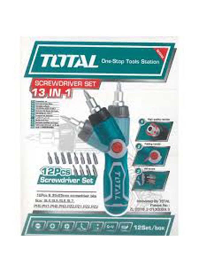 Total Tools 13 In 1 Ratchet Screwdriver Set - Image 2
